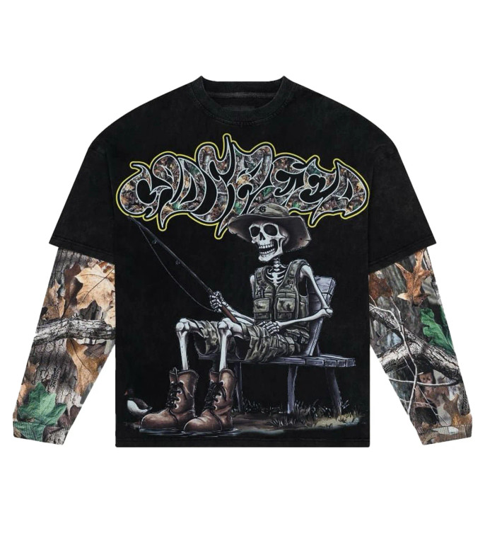 GODSPEED BLACK GONE FISHING TEE