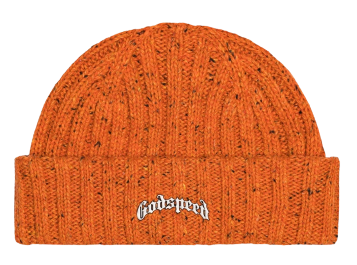 GODSPEED ORANGE SPECKLED OG LOGO BEANIE