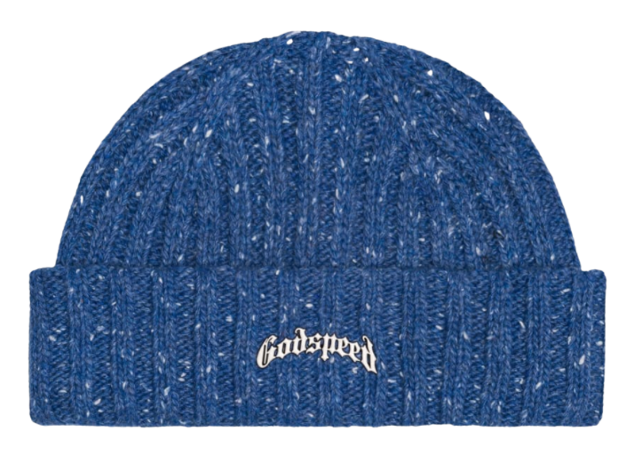 GODSPEED BLUE SPECKLED OG LOGO BEANIE