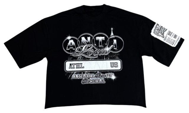 ANTI-LOCAL BLACK OLYMPIC TEE