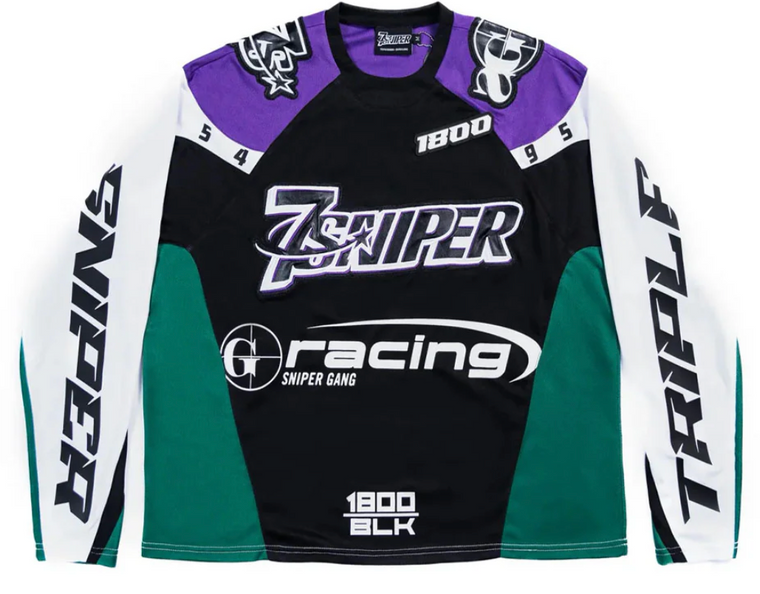 TRIPLE SEVENS X SNIPER GANG GREEN/PURPLE 1800 RACING JERSEY