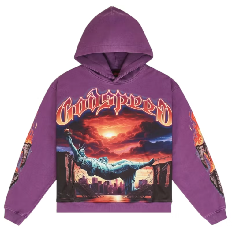 GODSPEED GRAPE BURNT BRIDGES HOODIE