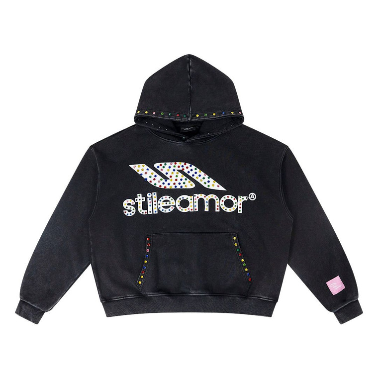 STILE DÉ AMOR COLORÃTO RHINESTONE HOODIE