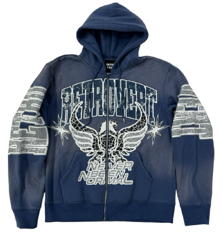 RETROVERT NAVY EAGLE ZIP