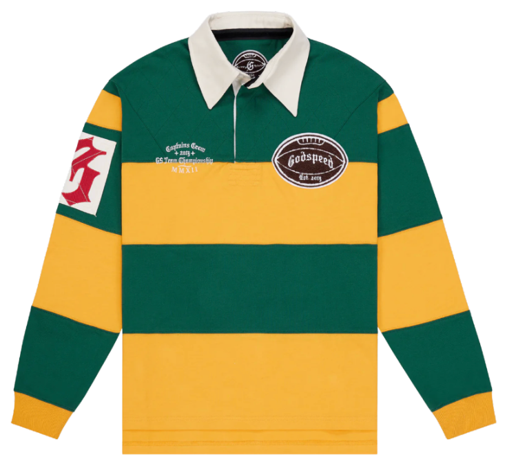 GODSPEED GREEN/YELLOW CLASSIC FIELD RUGBY L/S
