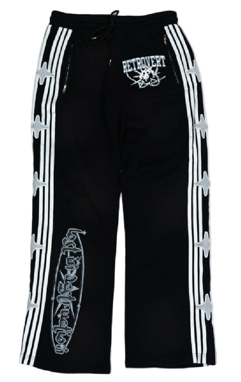 RETROVERT BLACK STUDDED DESTRUCTION PANTS