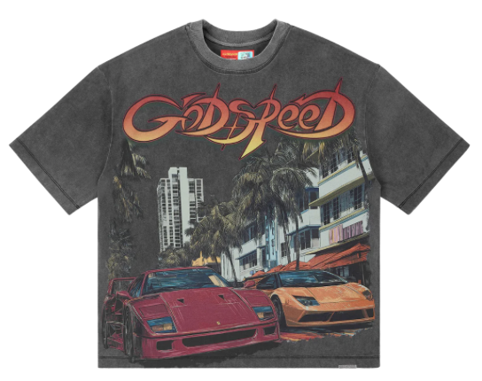 GODSPEED GREY WASH SOUTH BEACH DRIVE TEE