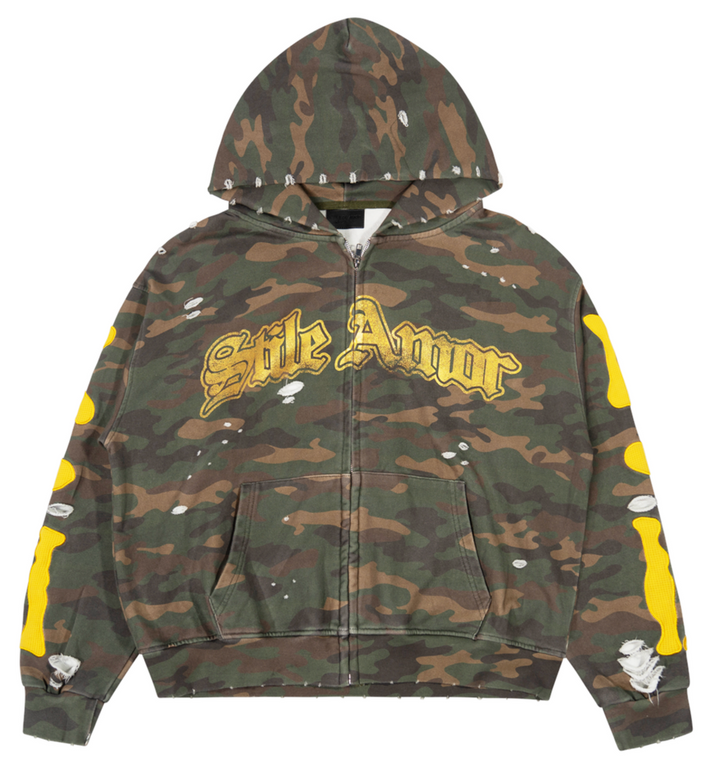 STILE DÈ AMOR CAMO DI SKELE ZIP