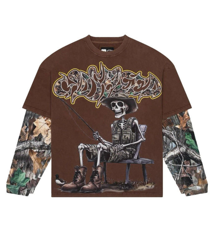 GODSPEED BROWN GONE FISHING TEE