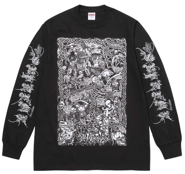 SUPREME BLACK WOMBAT L/S