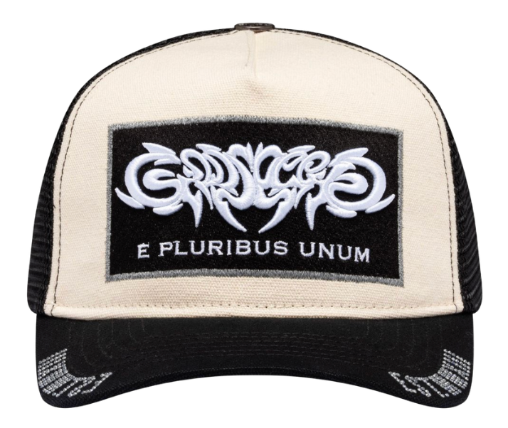 GODSPEED WHITE/BLACK PLURIBUS TRUCKER HAT