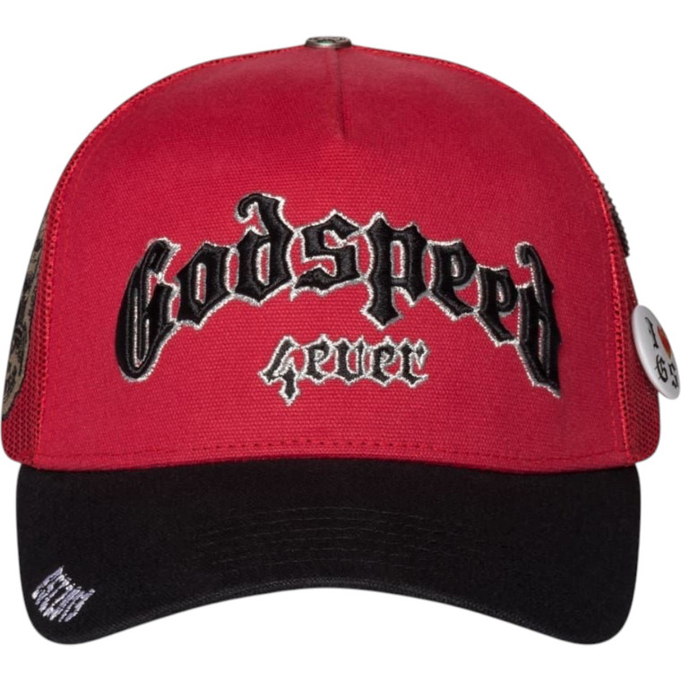 GODSPEED RED/BLACK FOREVER TRUCKER HAT