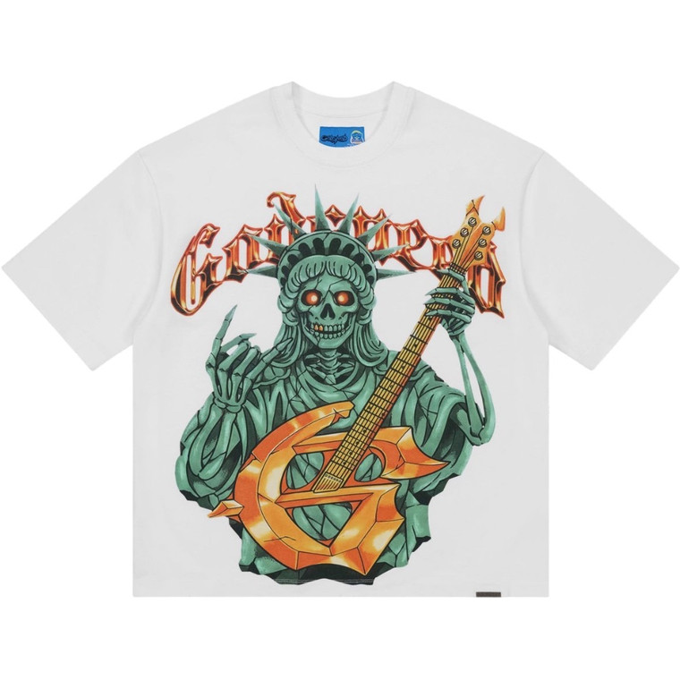 GODSPEED WHITE LIBERTY ROCK TEE