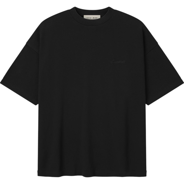 ESSENTIALS BLACK CLASSIC VINTAGE TEE
