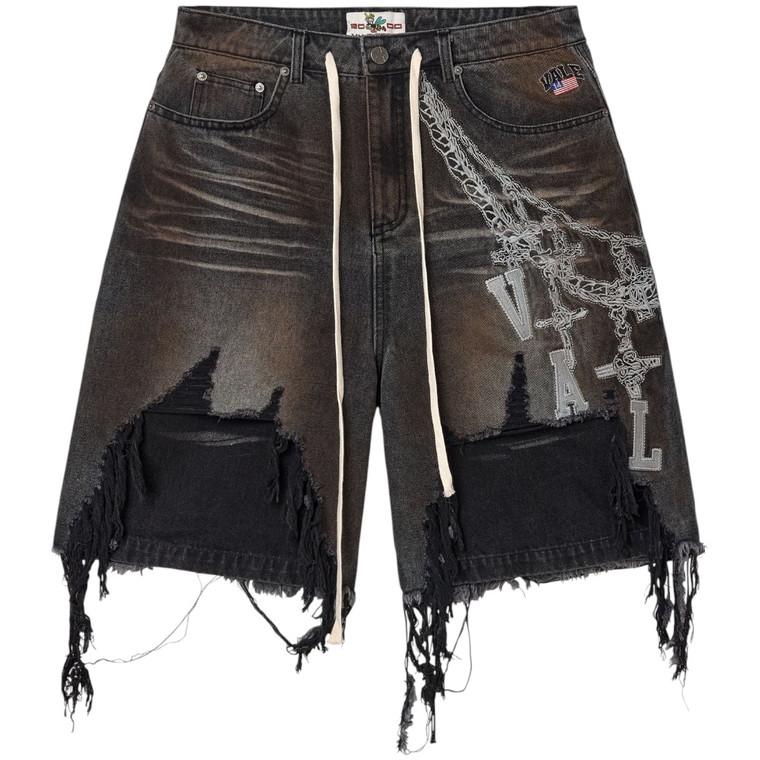VALE FOREVER BLACK CHAIN JORTS