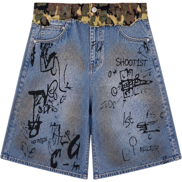 SHOOT1ST MUDWASH GRAFFITI JORTS