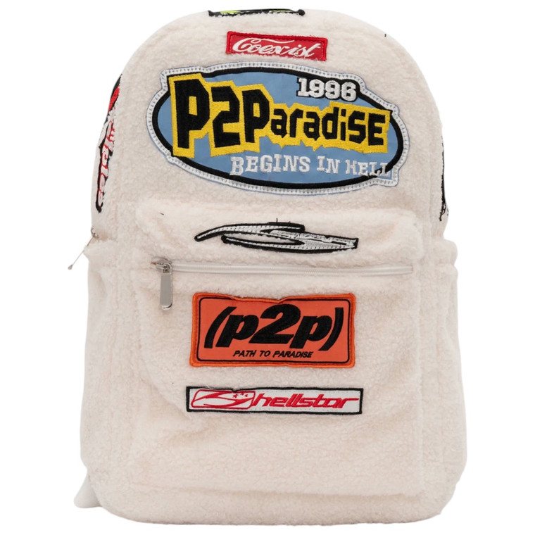 HELLSTAR CREAM SHERPA PATCHWORK BACKPACK