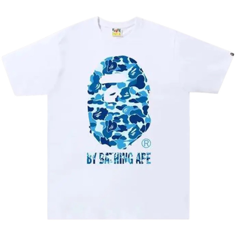 BAPE WHITE/BLUE ABC CAMO TEE