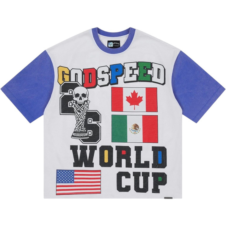 GODSPEED '26 GSWC WHITE/BLUE VINTAGE TEE