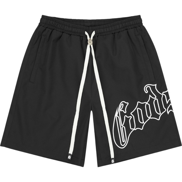 GODSPEED BLACK/WHITE OG LOGO NYLON SHORTS