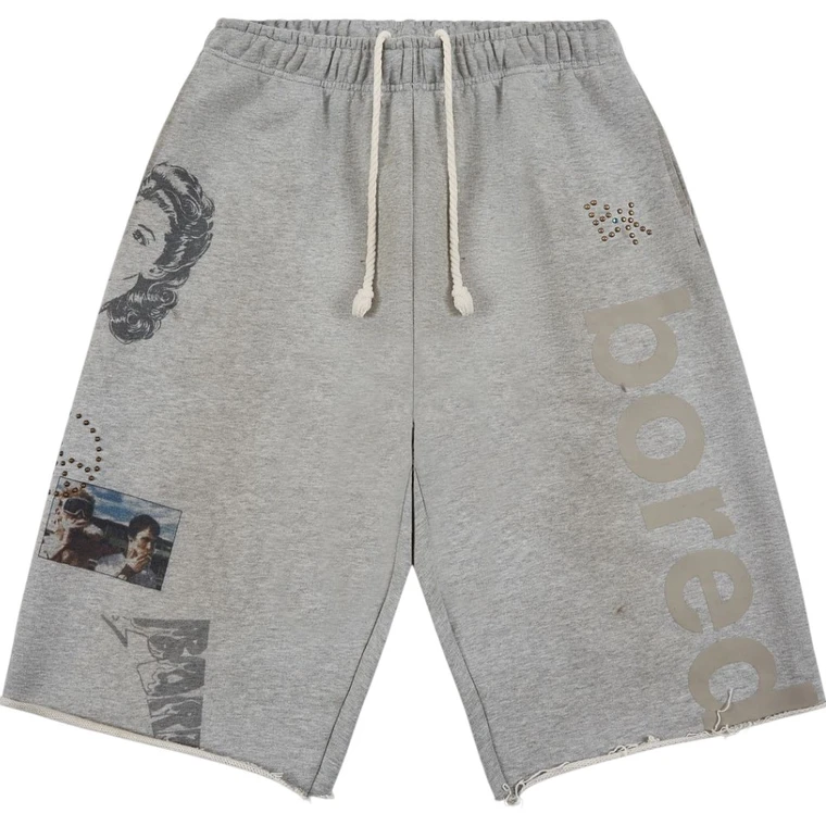 BOREDOM KILLS GREY 3/4 SWEAT SHORTS