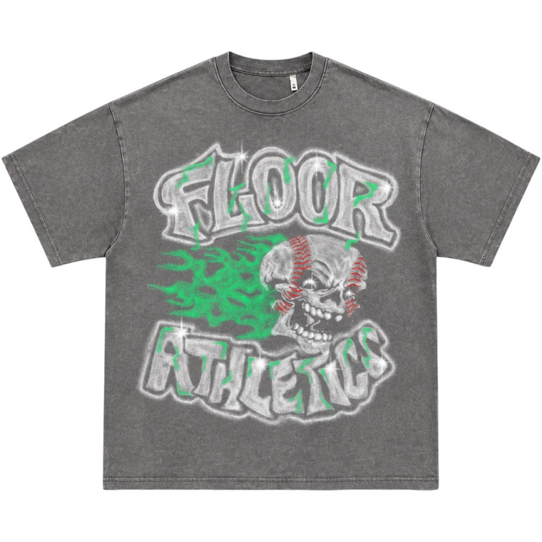 FLOOR914 GREY WASH GRAVEBALL TEE