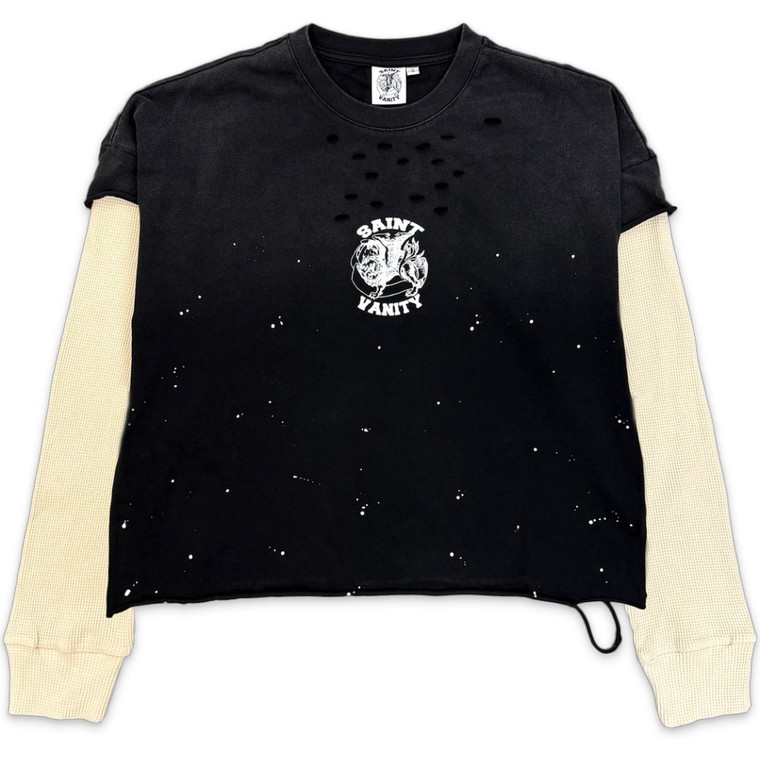 SAINT VANITY BLACK CUTOFF THERMAL L/S