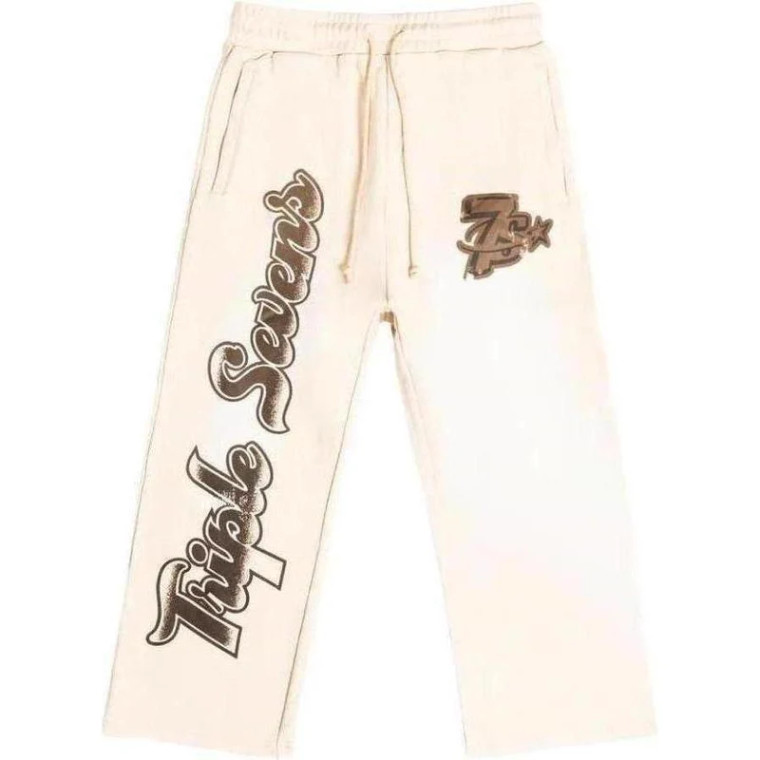 TRIPLE SEVENS BEIGE ALLSTAR FOOTBALL SWEATS