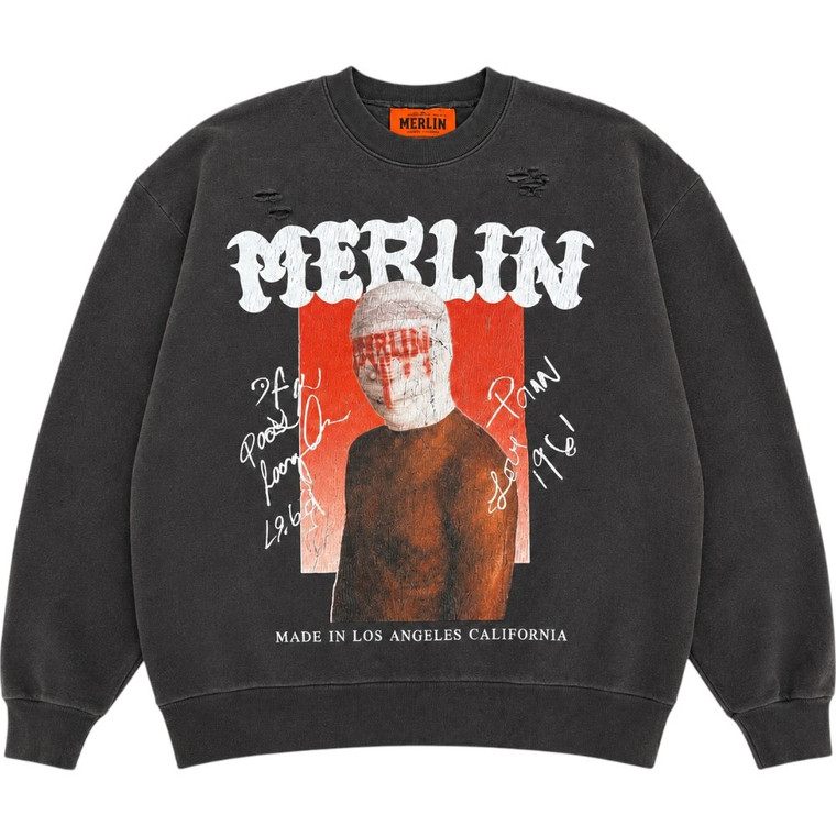 MERLINS FATHER HEAD WRAPPED CREWNECK