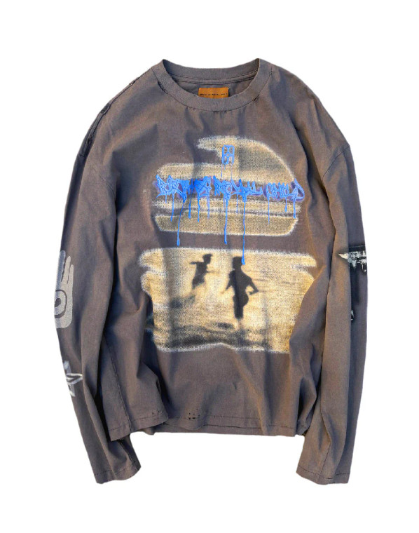 BIRTH OF A ROYAL CHILD GREY SUNSET PRINTED L/S