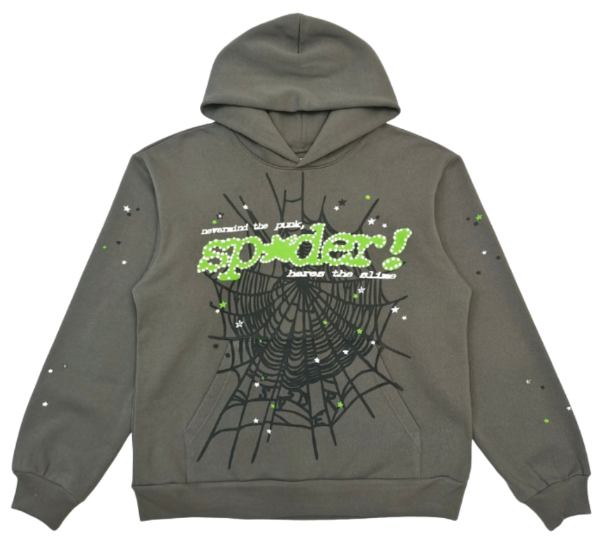 SP5DER SLATE GREY P*NK V2 HOODIE