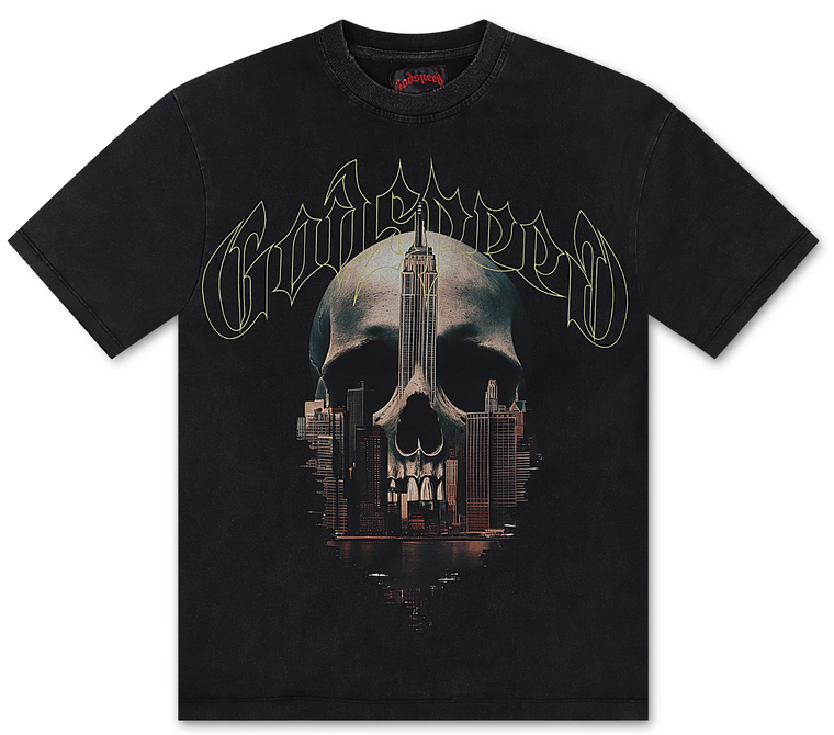 GODSPEED SKYLINE BLACK WASH TEE