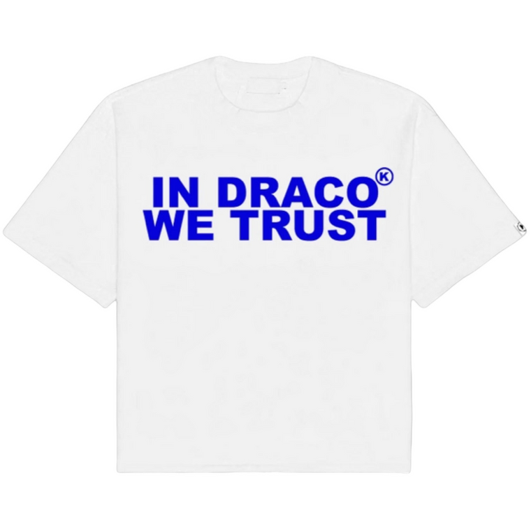 KIXKZ WHITE/BLUE IN DRACO WE TRUST TEE