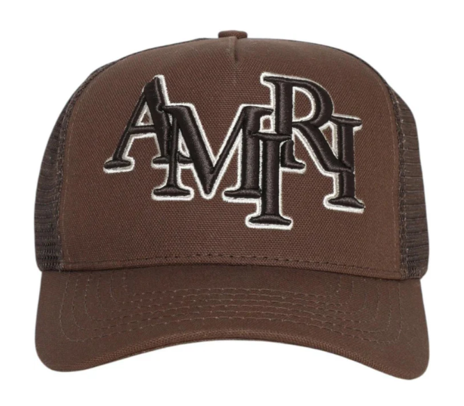 AMIRI BROWN TRUCKER HAT