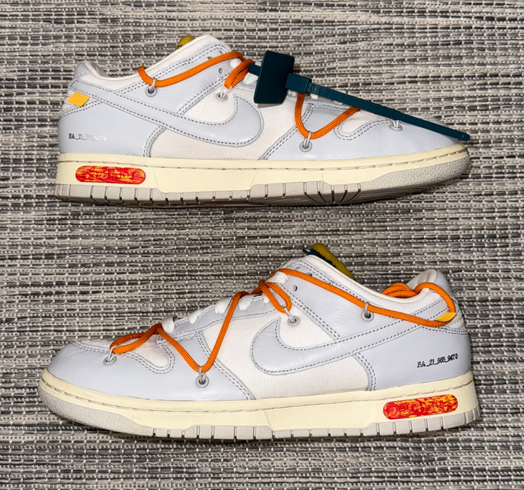 NIKE SB DUNK LOW X OFF WHITE "LOT 44" (SIZE 9.5)