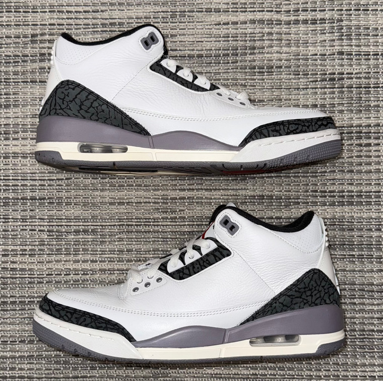 AIR JORDAN 3 "CEMENT GREY" (SIZE 9)