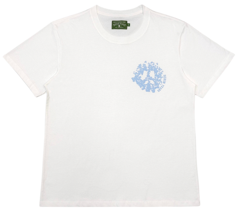 DENIM TEARS WHITE/BLUE UNIVERSITY TEE