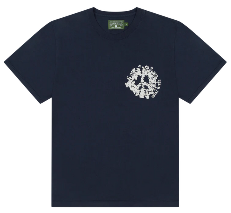 DENIM TEARS NAVY/WHITE UNIVERSITY TEE