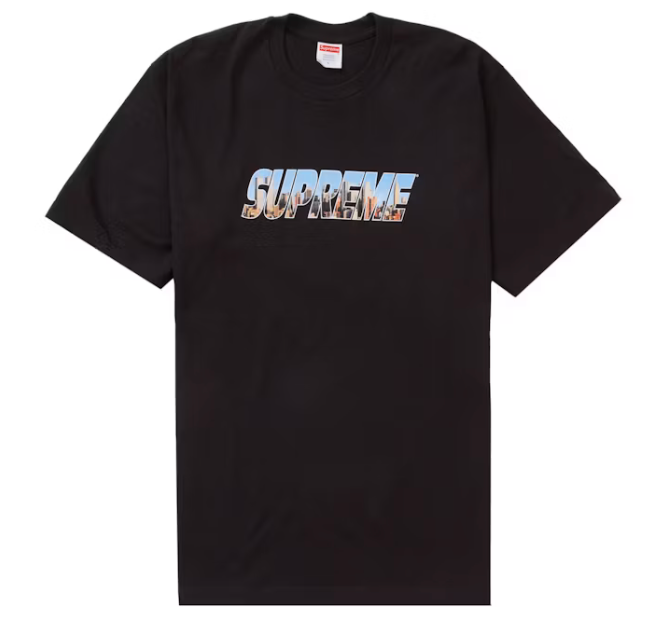 SUPREME BLACK GOTHAM TEE