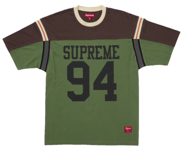SUPREME GREEN SPLIT S/S FOOTBALL JERSEY