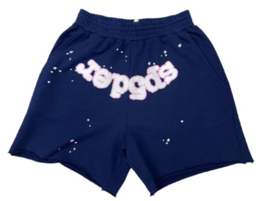 SP5DER NAVY/WHITE OG WEB LOGO SHORTS