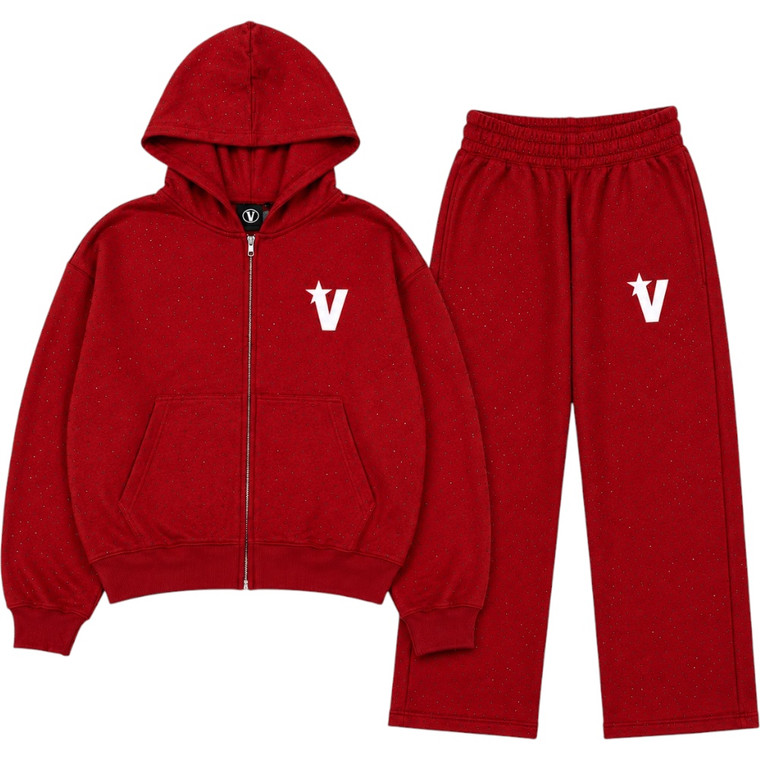 VERY DISTANT RED VVS SWEATSUIT