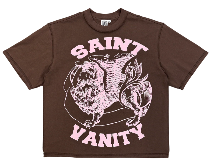 SAINT VANITY BROWN/PINK GRIFFIN TEE