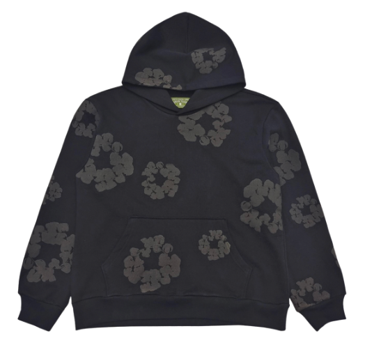 DENIM TEARS BLACK MONO WREATH HOODIE
