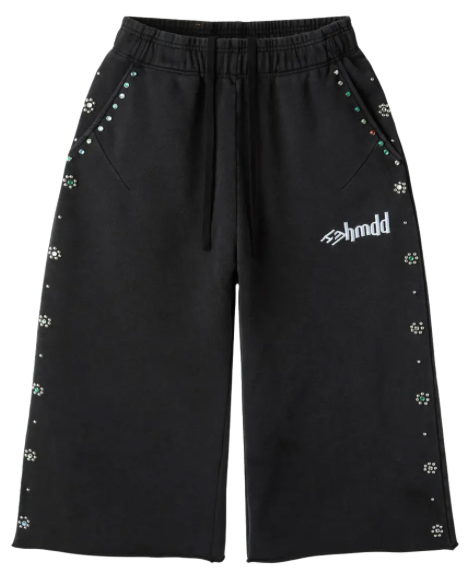 HMDD FLOWER STUDDED 3/4 SHORTS