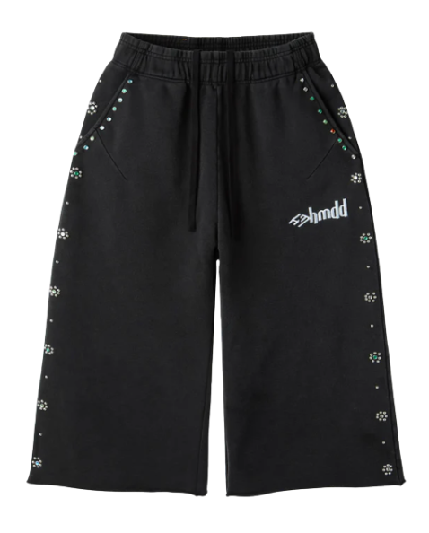 HMDD FLOWER STUDDED 3/4 SHORTS