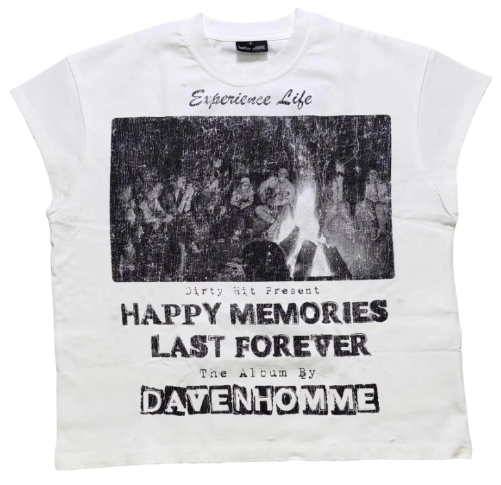 DAVEN HOMME HAPPY MEMORIES CUT OFF TEE