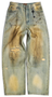 BIRTH OF A ROYAL CHILD DIRTY WASH BRUSHING WAX BAGGY DENIM