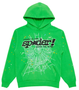SP5DER P*NK V2 BRIGHT GREEN RHINESTONE HOODIE