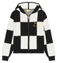 DSM BLACK CHECKERED JACQUARD KNITTED ZIP